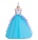 Pre-Order : Design 2 Unicorn Dream Long Dress (Light Blue)