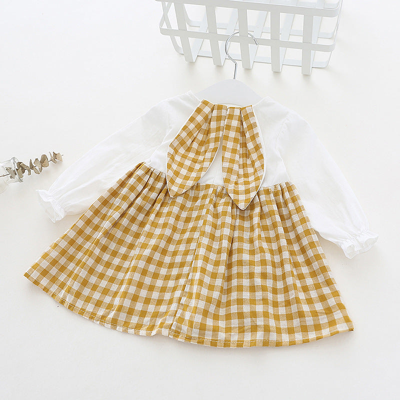 Ready Stock : Rabbit Long Sleeve Dress (Yellow)