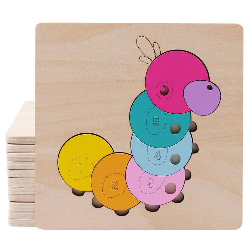 Ready Stock : WOODEN PUZZLE (CATERPILLAR)