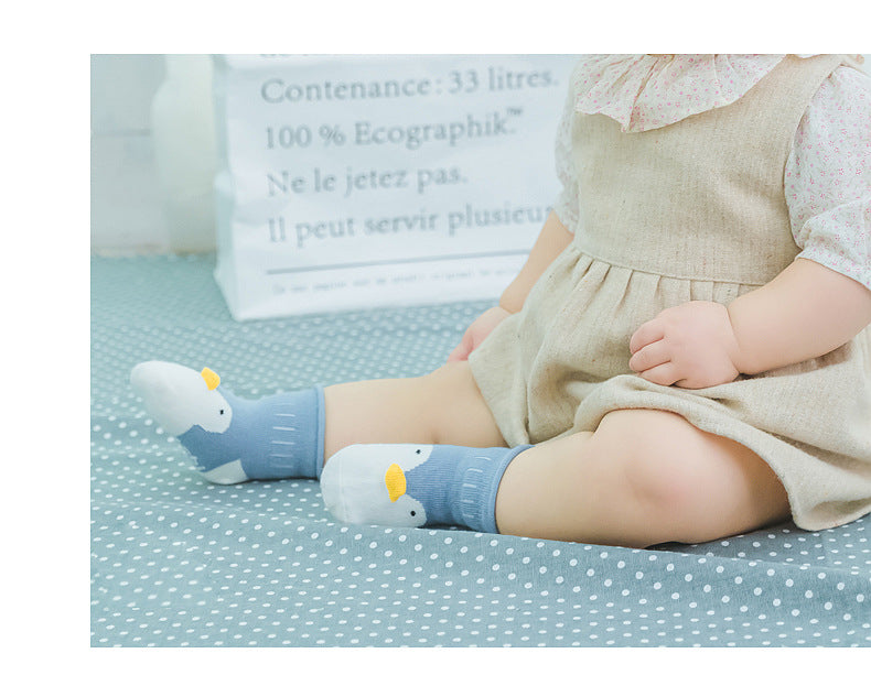 Ready Stock : Blue Baby Penguin Socks