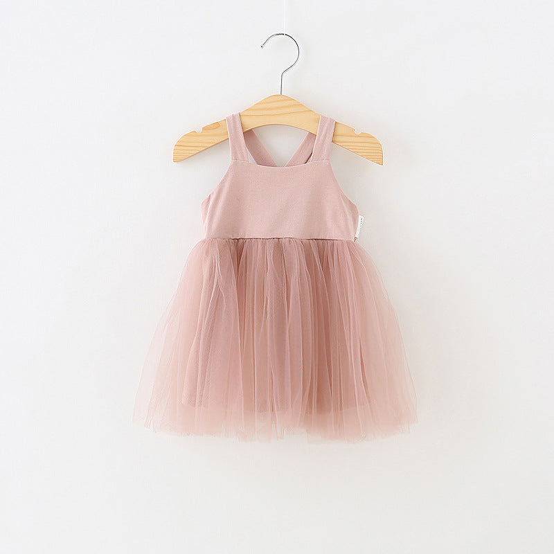 Ready Stock : Angel Wing Tutu Dress (Dusty Pink)