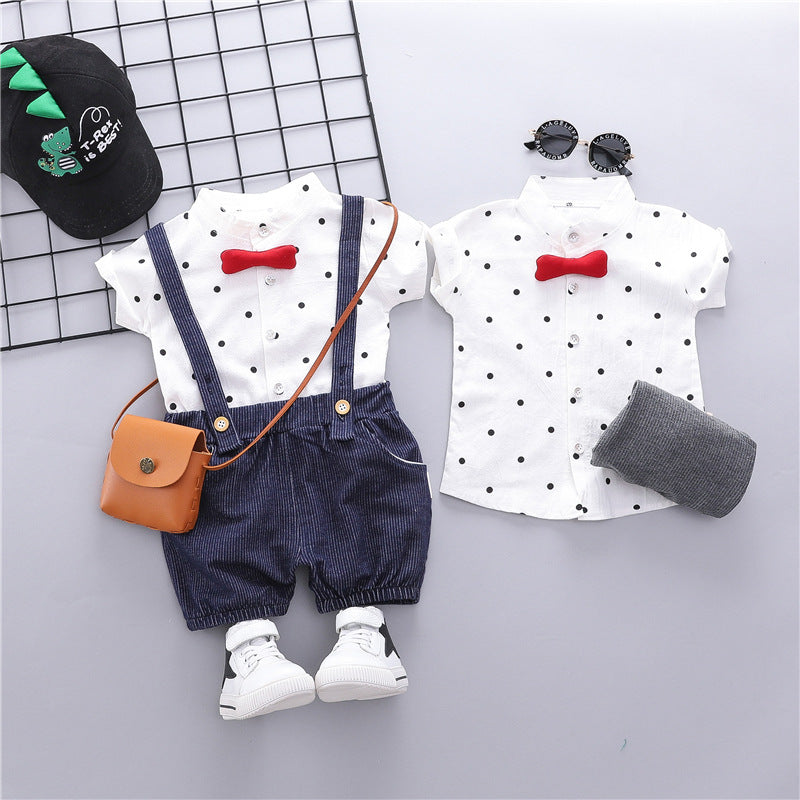 Ready Stock : Little Handsome 2 Pieces Set (With Shirt)