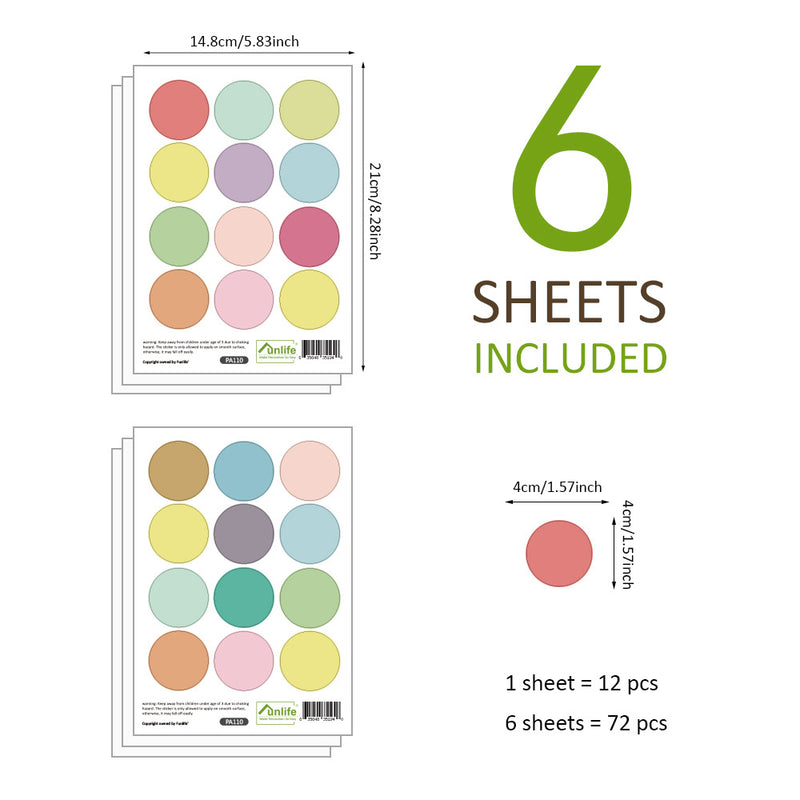 Ready Stock : Colourful Dots NURSERY STICKERS