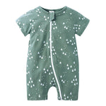 Pre-Order : Zippy Romper Short Sleeves Jumpsuit - Design 11