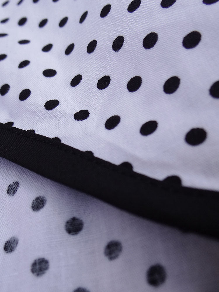 Ready Stock : Polka Dots Cross Back Sleeveless Top