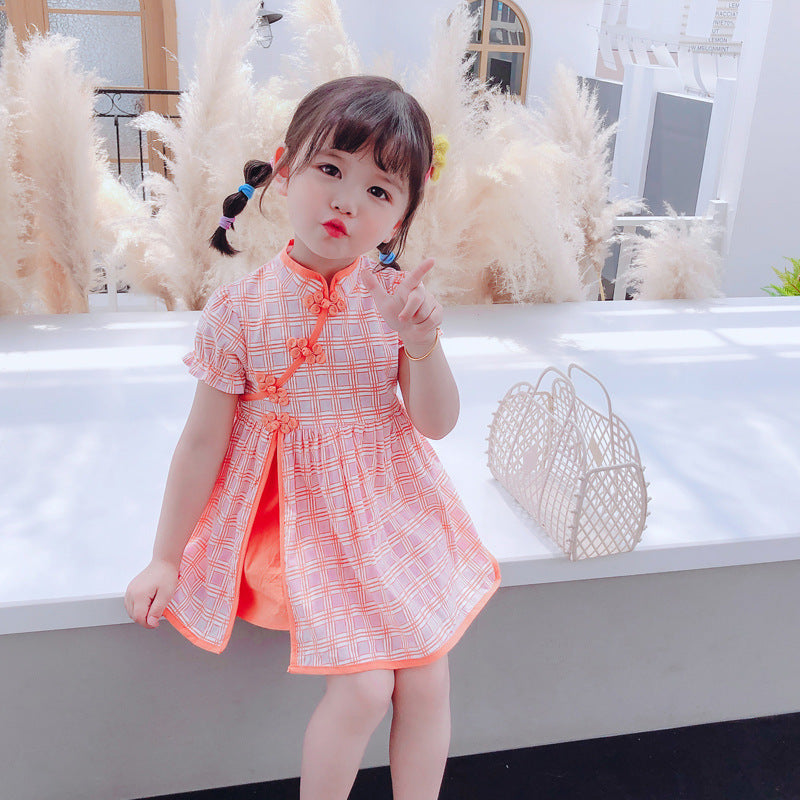 Ready Stock : Tangerine Chinese Collar Dress