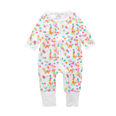 Pre-Order : Colourful Dots Long Sleeve Jumpsuit