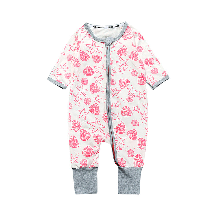 Pre-Order : Pink Seashell Long Sleeve Jumpsuit