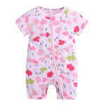 Pre-Order : Zippy Romper Short Sleeves Jumpsuit - Design 18