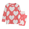 Ready Stock : Pink Heart Girl Pajamas Set