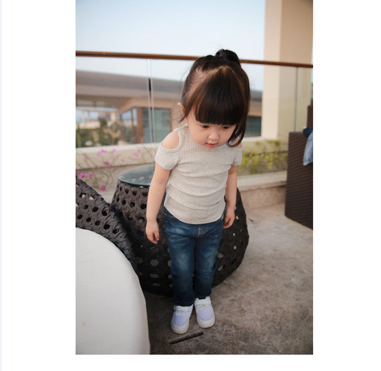 Ready Stock : Key Hole Shoulder Top (Yellow)