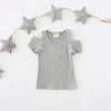 Ready Stock : Key Hole Shoulder Top (Grey) - Restocked Batch 4