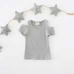 Ready Stock : Key Hole Shoulder Top (Grey) - Restocked Batch 4