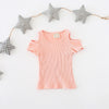 Ready Stock : Key Hole Shoulder Top (Peach) - Restocked Batch 4