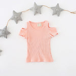 Ready Stock : Key Hole Shoulder Top (Peach) - Restocked Batch 4