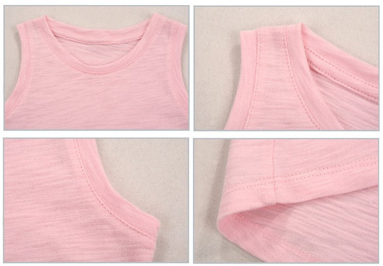 Ready Stock : Baby Pink Bamboo Cotton Singlet