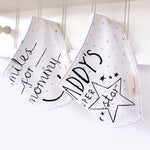 Ready Stock : Bib - I Love My Dad and Mom (Set of 2)