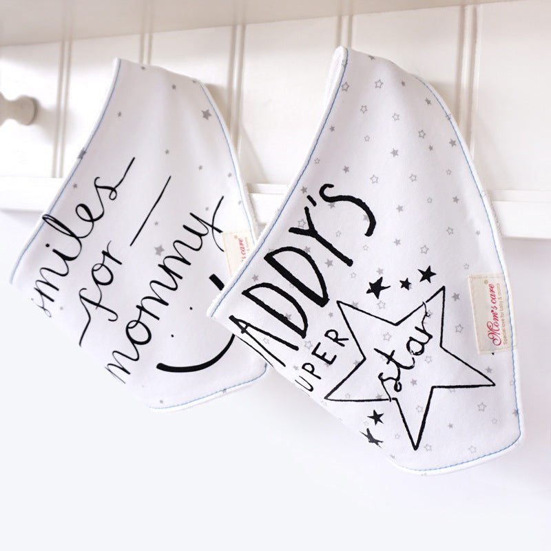 Ready Stock : Bib - I Love My Dad and Mom (Set of 2)