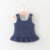 Ready Stock : Blue Bear Suspender Dress