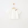 Ready Stock : Ruffle Sleeves Embroidered Rose Top