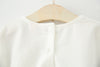 Ready Stock : Ruffle Sleeves Embroidered Rose Top