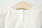 Ready Stock : Ruffle Sleeves Embroidered Rose Top