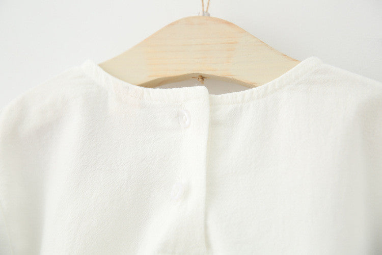 Ready Stock : Ruffle Sleeves Embroidered Rose Top