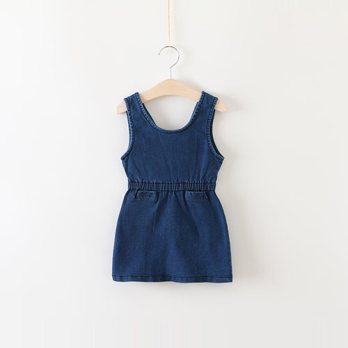 Ready Stock : Jeans Bow Dress