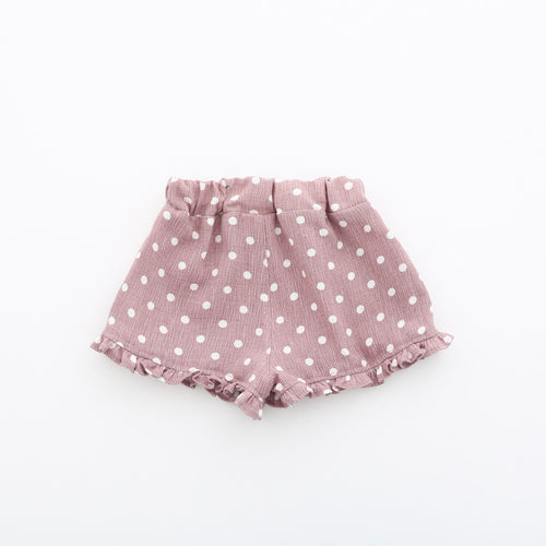 Ready Stock : The Purple Polka Short Pants