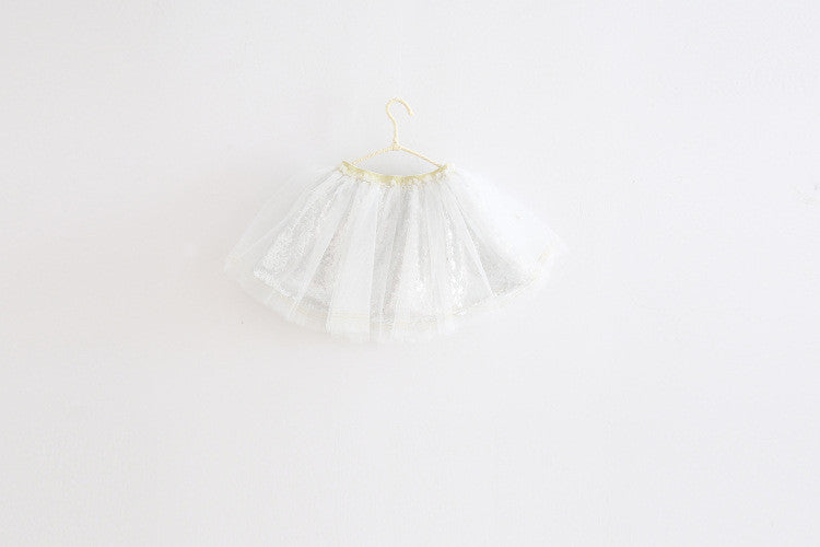 Ready Stock : Sequin Tutu Skirt (White)
