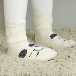 Ready Stock : The Doggie With The 3D Brow Socks (Beige)