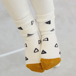 Ready Stock : The Geometry Camel Colour Socks