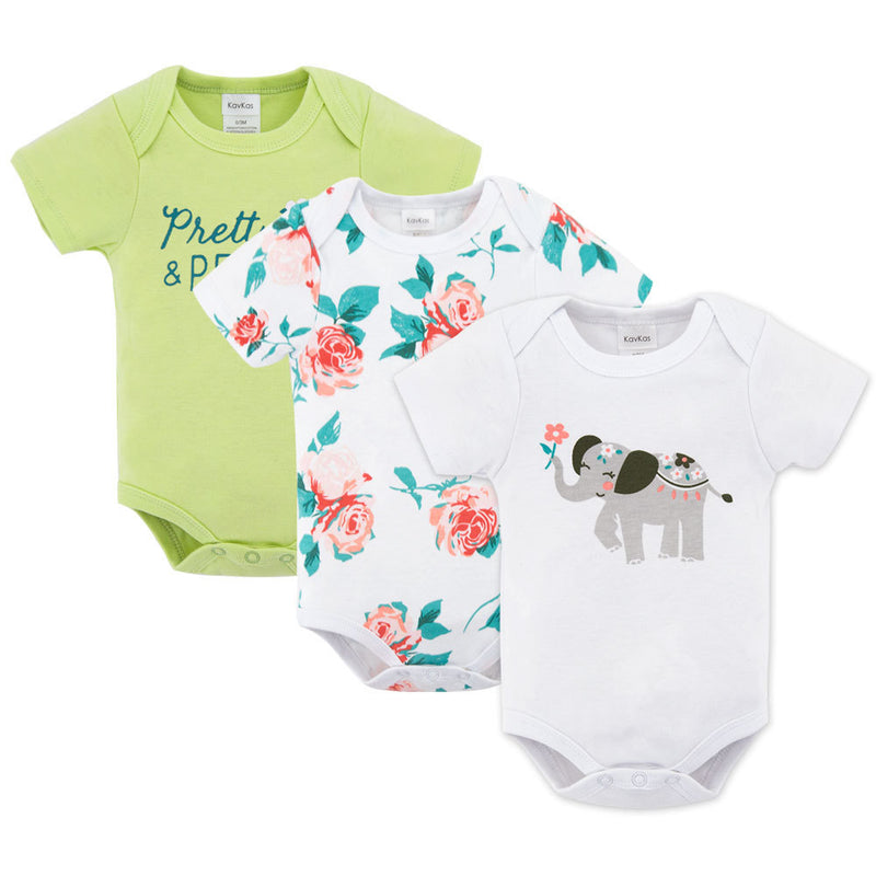 Ready Stock : The Lucky Girl Short Sleeve Romper Set (3 in 1)