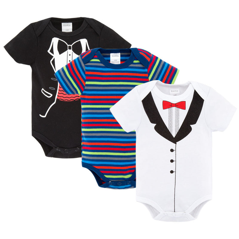 Ready Stock : Little Gentleman Short Sleeve Romper Set (3 in 1)