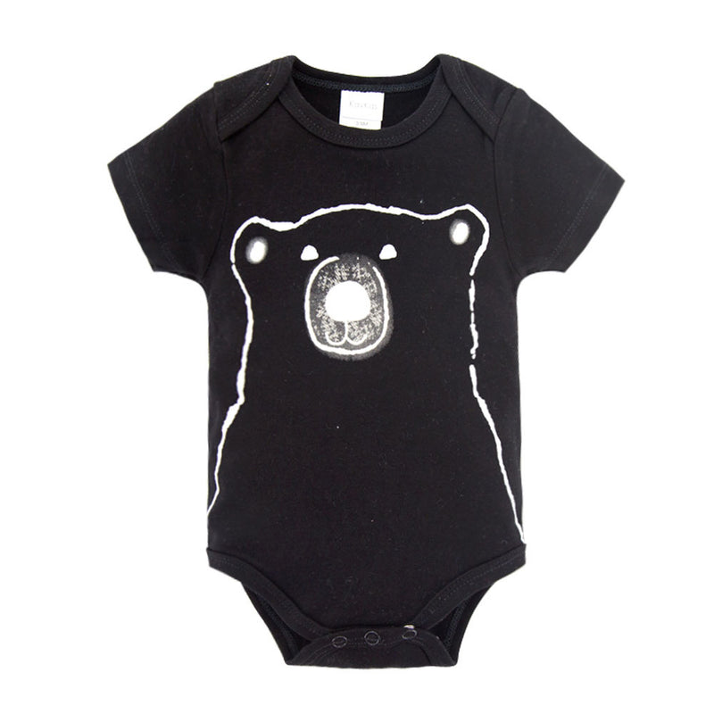 Ready Stock : Polar Bear Baby Romper (Black)