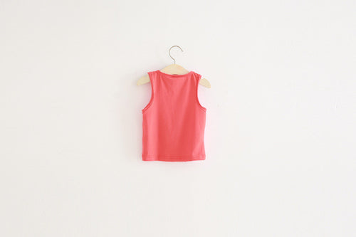 Ready Stock : Girl Plain Dark Pink Singlet
