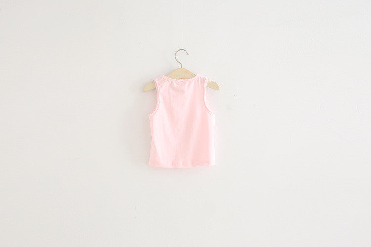 Ready Stock : Girl Plain Light Pink Singlet