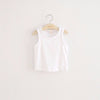 Ready Stock : Girl Plain White Singlet