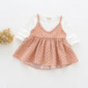 Ready Stock : Fake 2 Long Sleeve Blouse (Dusty Pink)