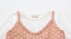 Ready Stock : Fake 2 Long Sleeve Blouse (Dusty Pink)