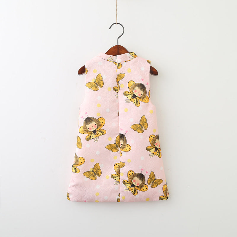 Ready Stock : The Angel With Wing Cheongsam (Pink)