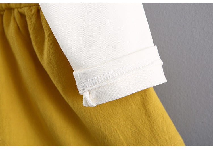 Ready Stock : Bunny Long Sleeve Dress (Yellow)