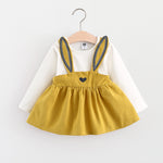 Ready Stock : Bunny Long Sleeve Dress (Yellow)