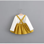 Ready Stock : Bunny Long Sleeve Dress (Yellow)