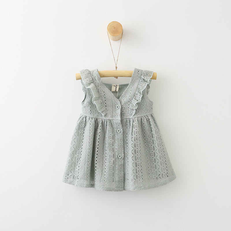 Ready Stock : Fairy Lace Dress (Light Turquoise )