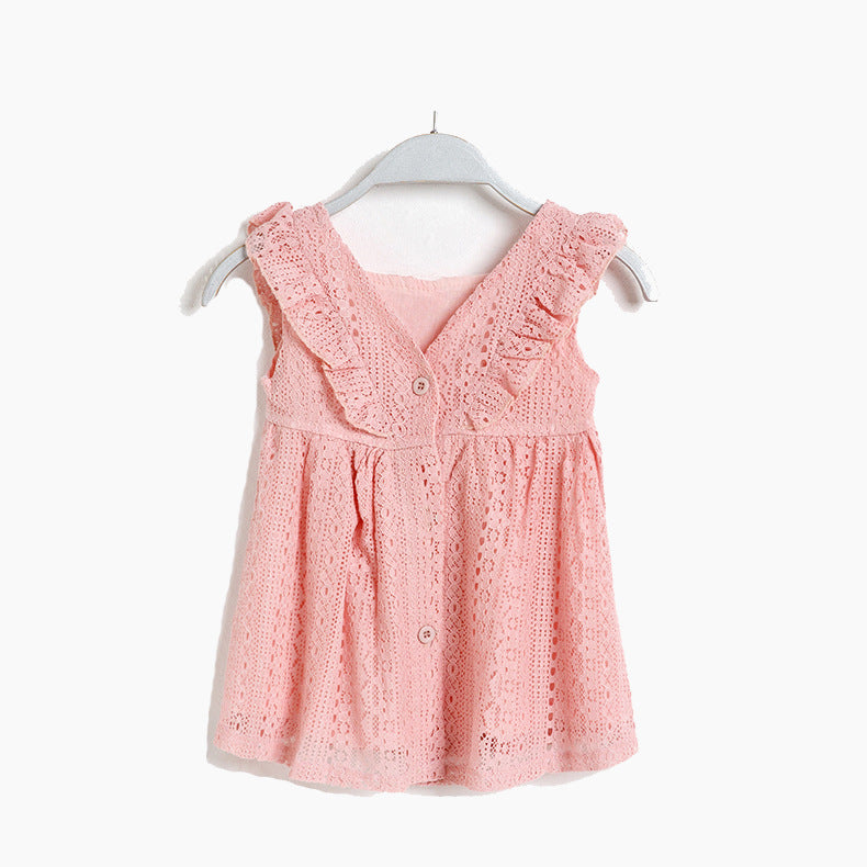 Ready Stock : Fairy Lace Dress (Pastel Pink)