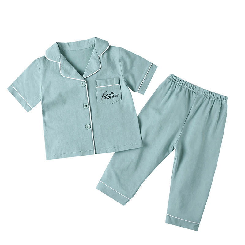 Pre-Order : Mint Green Collar Pajamas Set