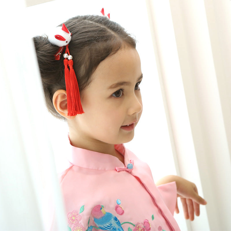 Ready Stock : Red Auspicious Rabbit Hairclips (Pair)
