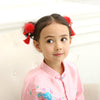 Ready Stock : Red Furry Mandarin Hairclips (Pair)
