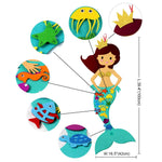 READY STOCK : Pin on the Tail Felt Mermaid (100cm tall)